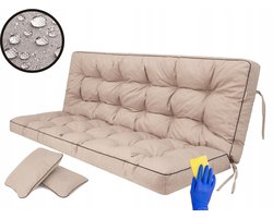 Waterproof Tuinkussen 150x105cm voor Schommelbank - Inclusief Extra Kussens