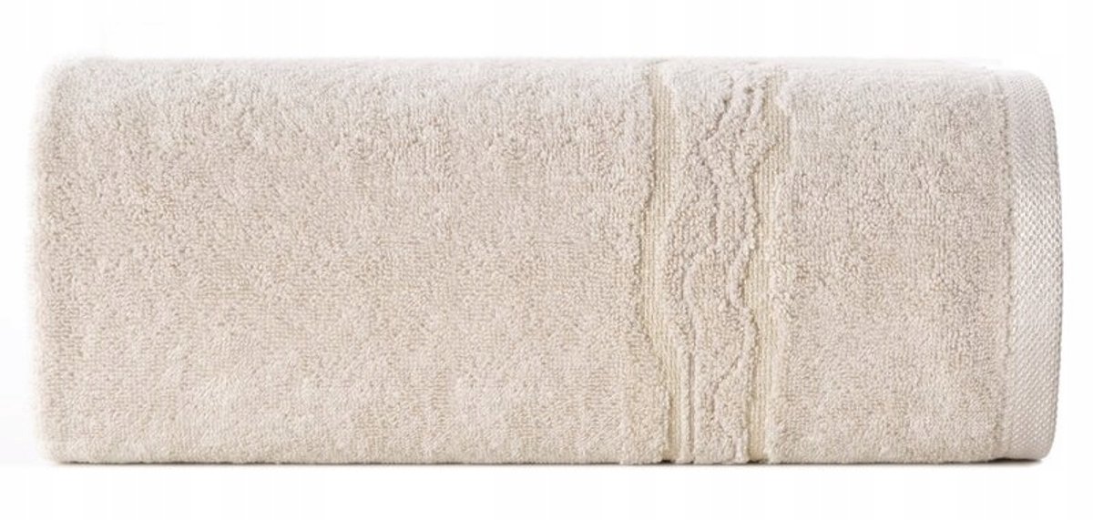 Luxe Karin Badhanddoek 70x140cm - Zacht & Absorberend Beig met Goud