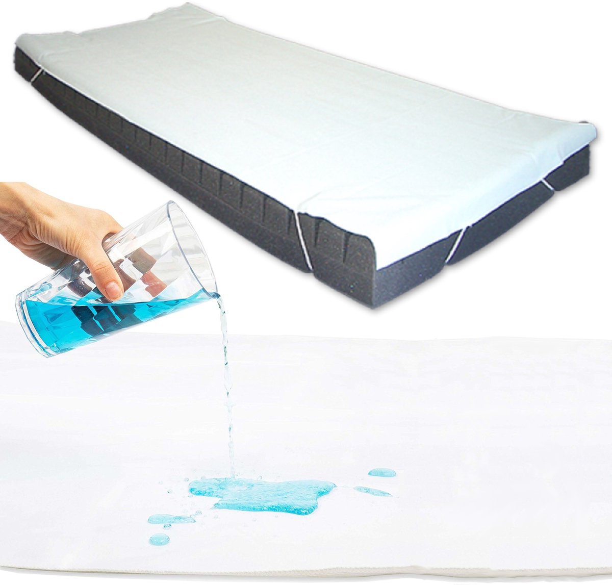Waterdichte matrashoes 90x200 cm met elastiek