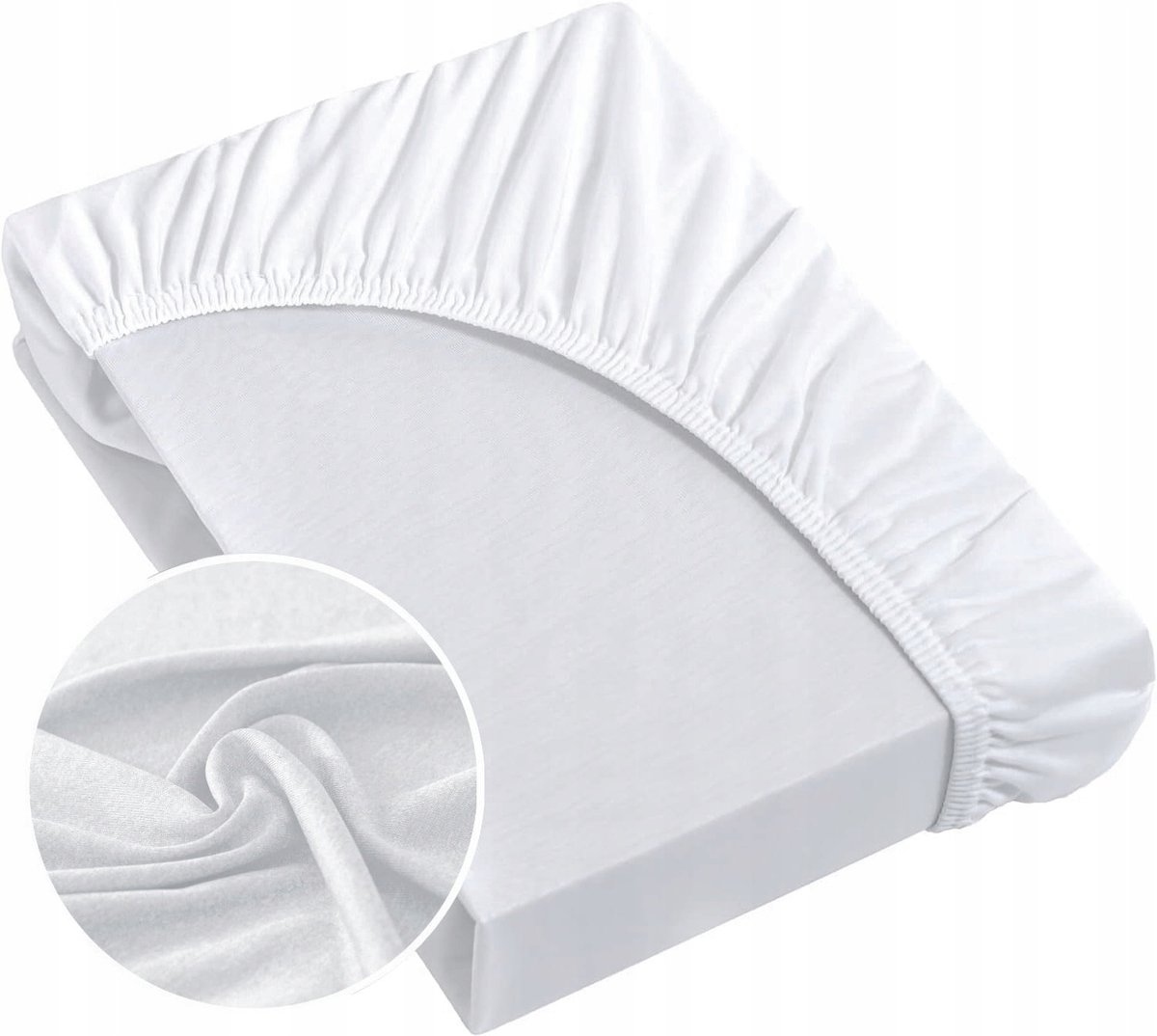Jersey Hoeslaken met Elastiek - Wit 240x220 cm