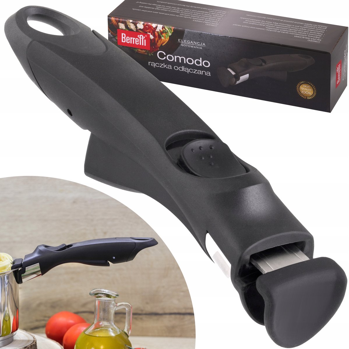 Berretti Afneembare Handgreep voor Pannen en Potten Comodo 18,5cm