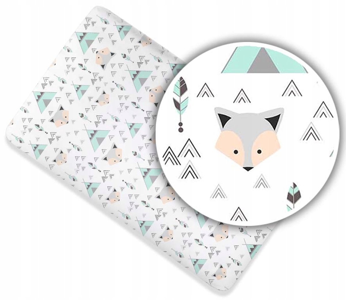 Hoeslaken Katoen 120x60cm met Elastiek - FOX Mint
