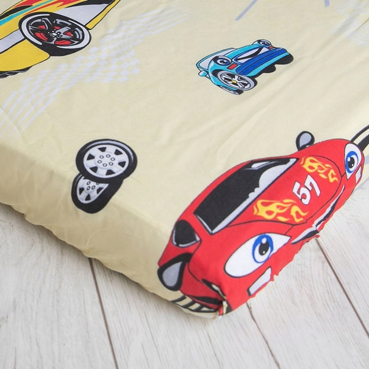 Hoeslaken met elastiek 90x160 cm, 100% katoen, Zomerprint