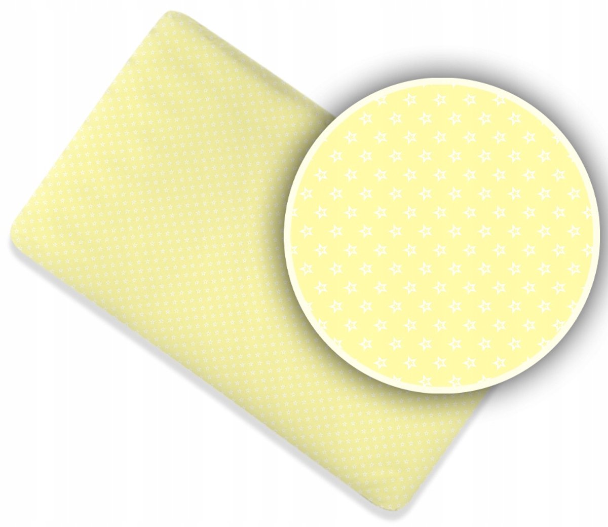 Katoenen ledikantlaken met hoes 90x50 cm - Gele Franse Ster