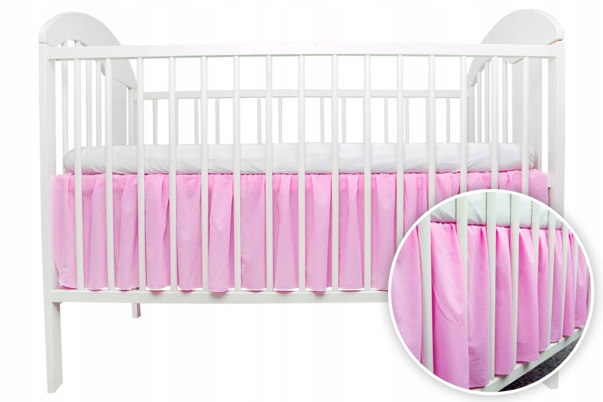 Ruche voor bedmatras 120x60 cm - Donkerroze