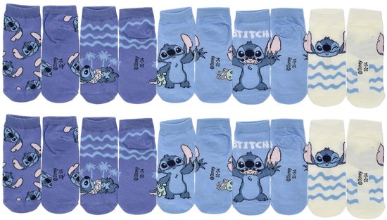Chaussettes Lilo & Stitch - Pointure 31/34 - Lot de 10 paires - 2 paquets de 5 - Multicolore - Filles
