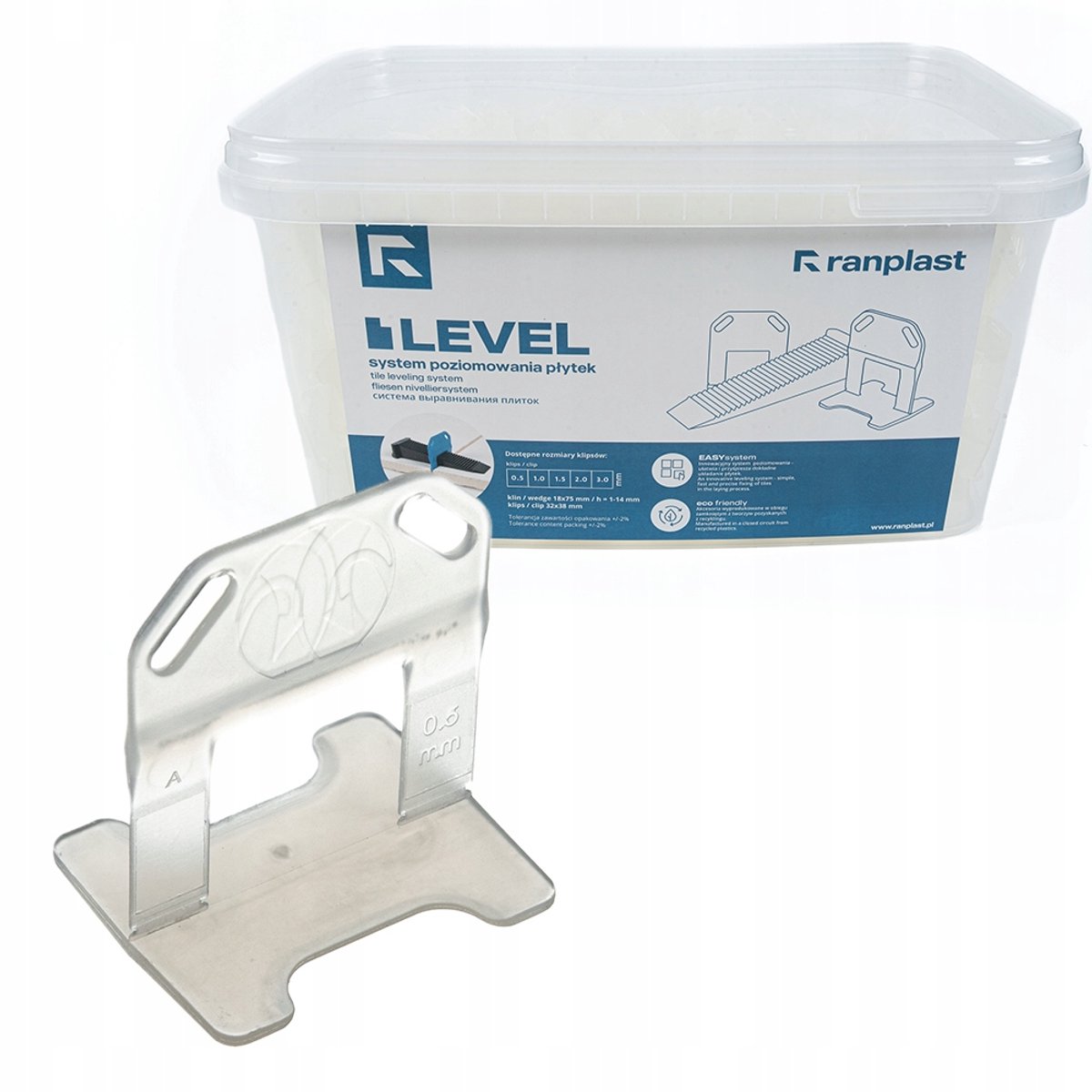RANPLAST Tegel Nivelleerclips 400 stuks 0,5mm - Perfecte Tegelplaatsing