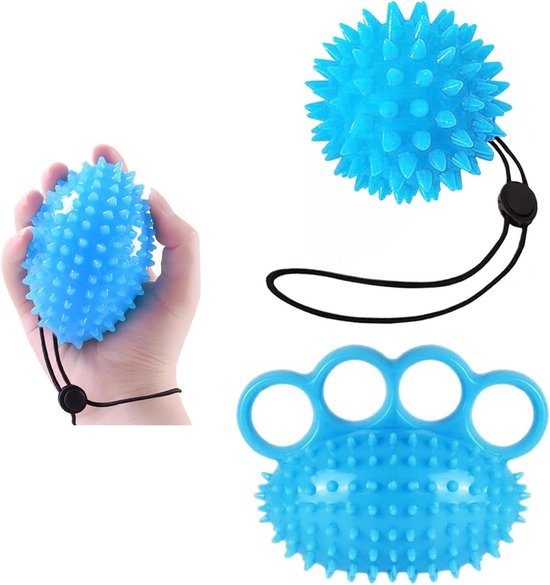 Balles D'exercice Pour Les Mains – Lot De 2, Résistance Ajustable, Pour Renforcement Et Rééducation
