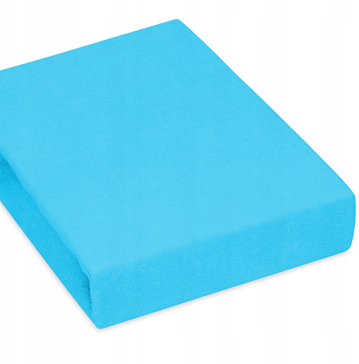 Turquoise Terry Hoeslaken met Elastiek - 160x200 cm