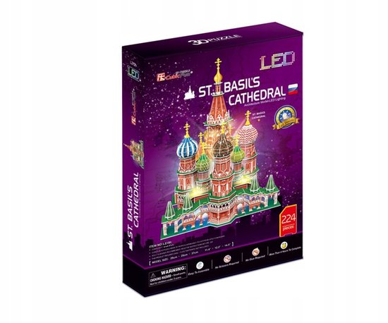 Cubic Fun 3D LED Puzzel Kathedraal Sint Basilius (128 Stukjes) bol