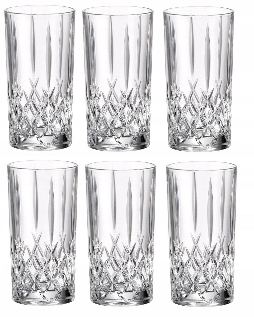 Bohemia Brixton Set: 6 kristallen drinkglazuur, 350 ml