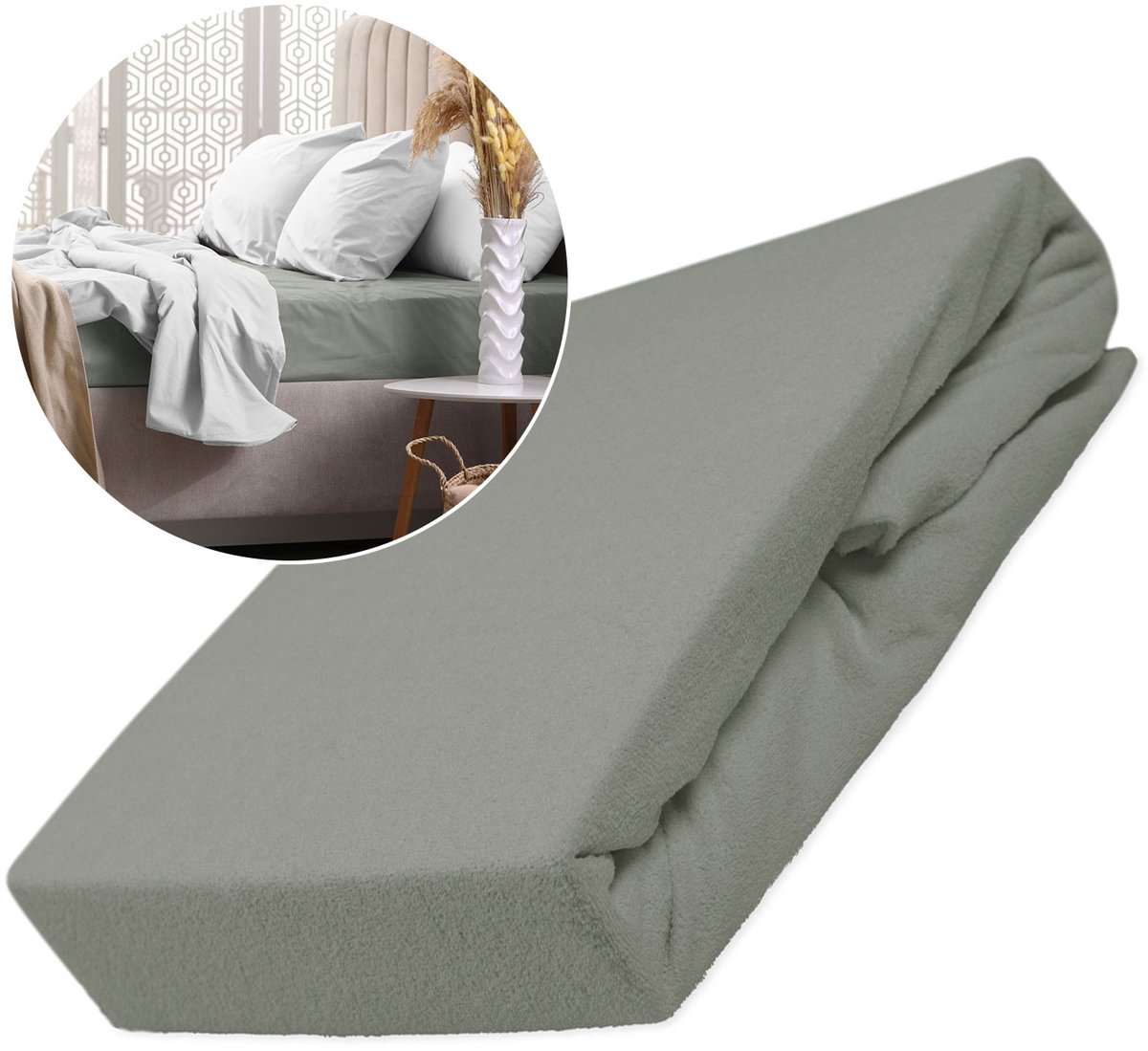Hoeslaken Frotte 160x200 cm met Elastiek - Keuze uit Kleuren