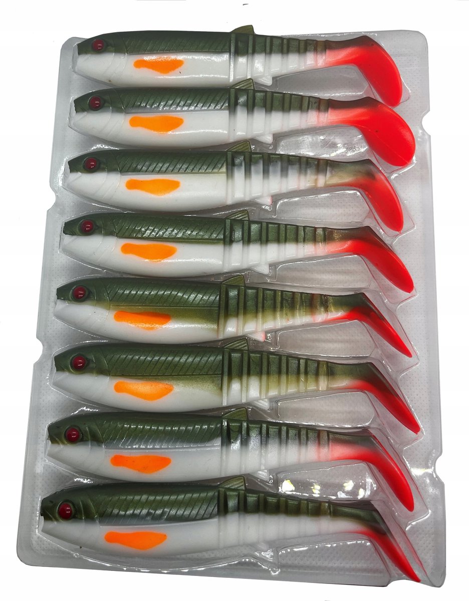 Savage Gear Cannibal Shad 12,5cm 20g Kaki Hot Orange - Visgerei