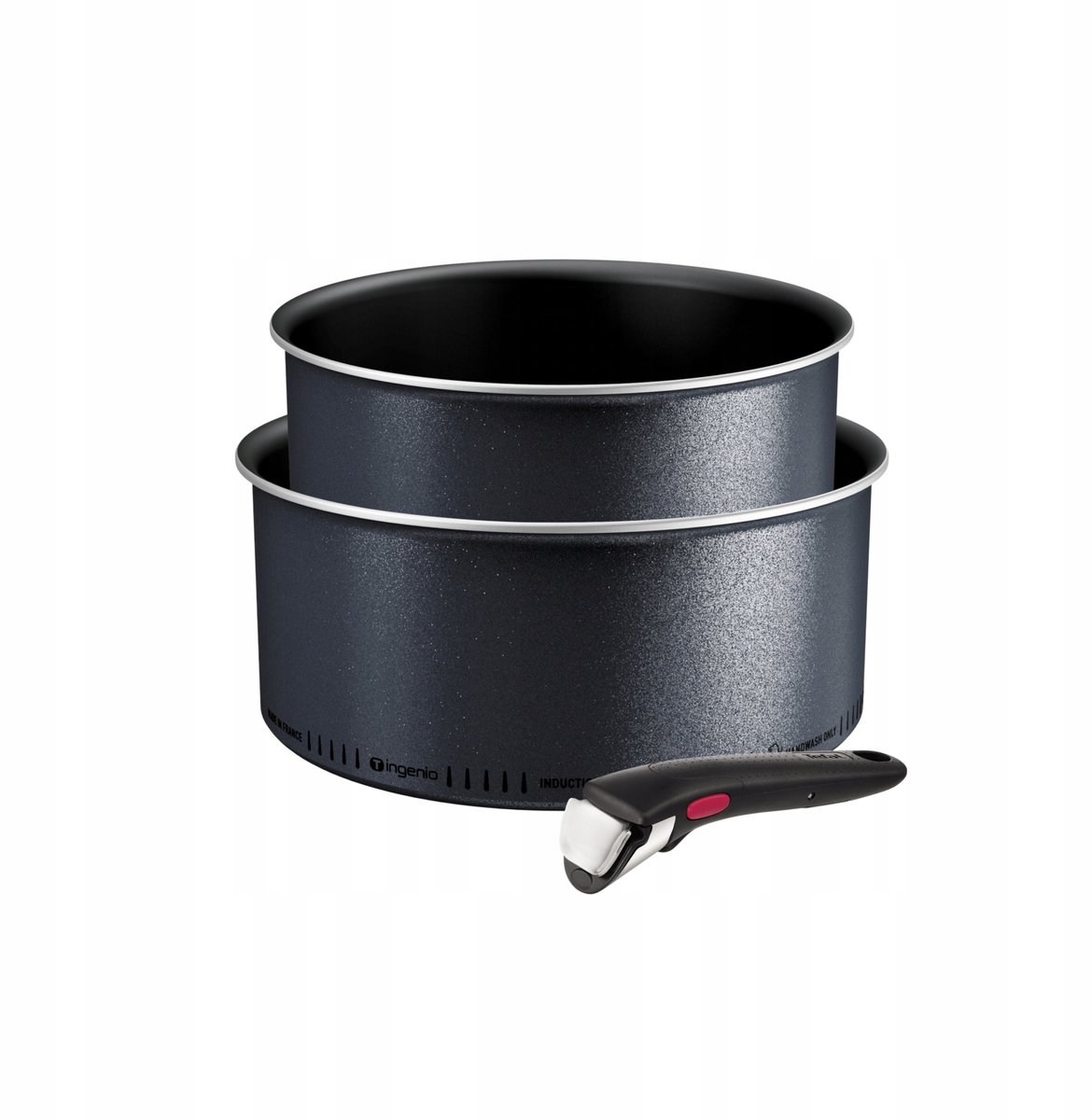 Tefal Ingenio Stalen Pannenset 2-delig (16/20 cm) met afneembare handgreep