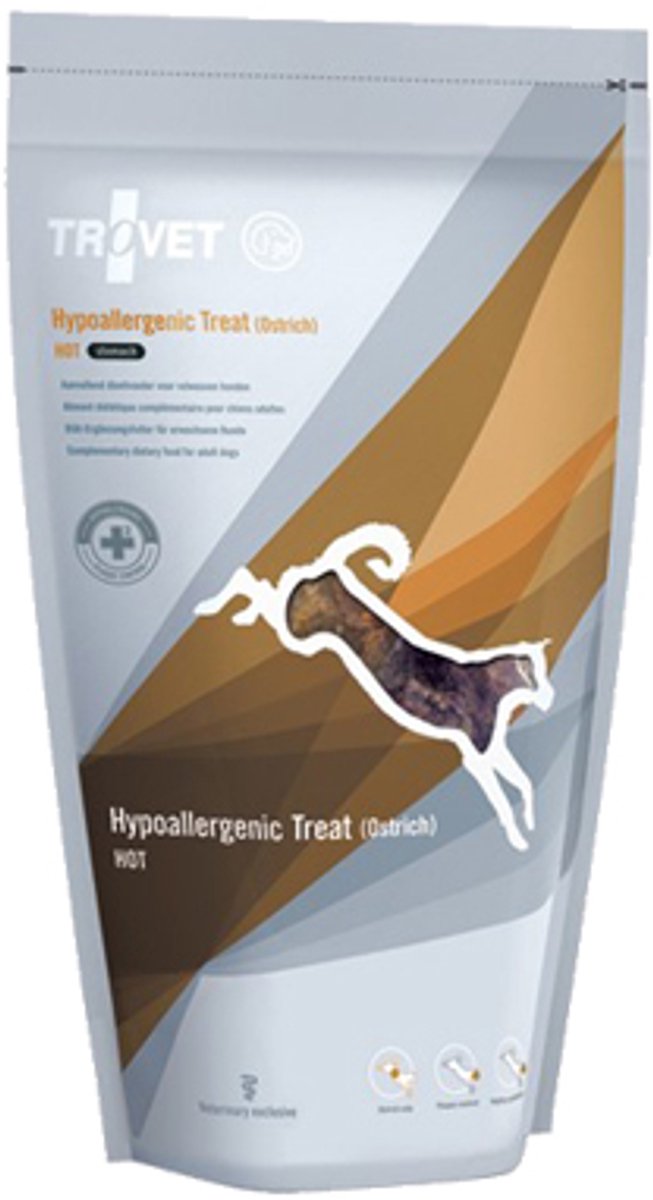 TROVET Hypoallergenic Treats HOT (Ostrich) Hond - 6 x 150 gr