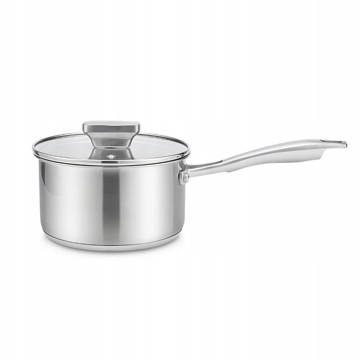 RVS Steelpan met Deksel 16 cm - 1.7L - Geschikt voor Alle Fornuizen