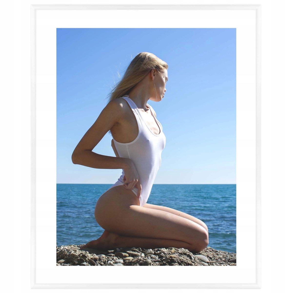 Mat Witte Aluminium Fotolijst 40x50cm met Plexiglas