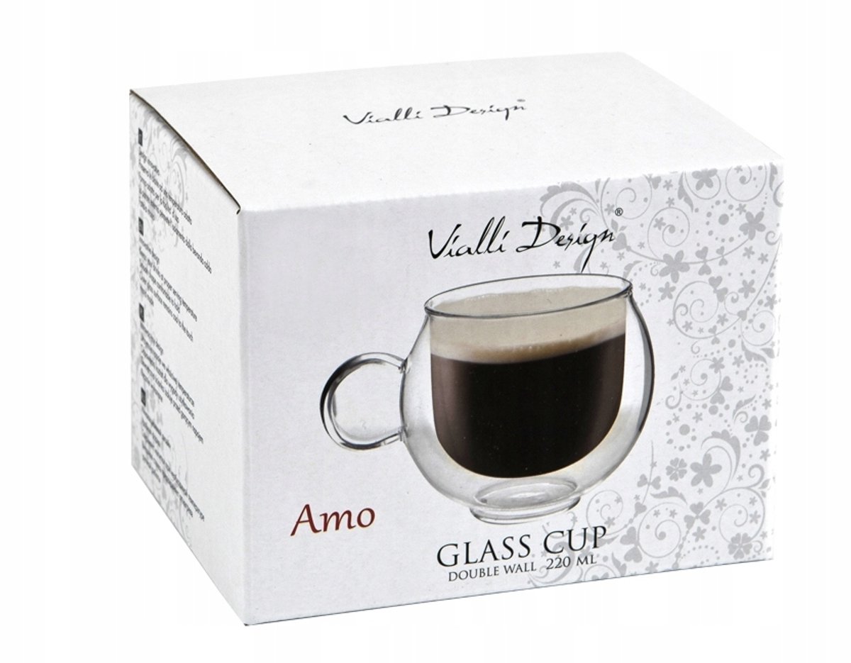 Vialli Design Thermische Glas 220ml - Dubbelwandig & Vaatwasmachinebestendig