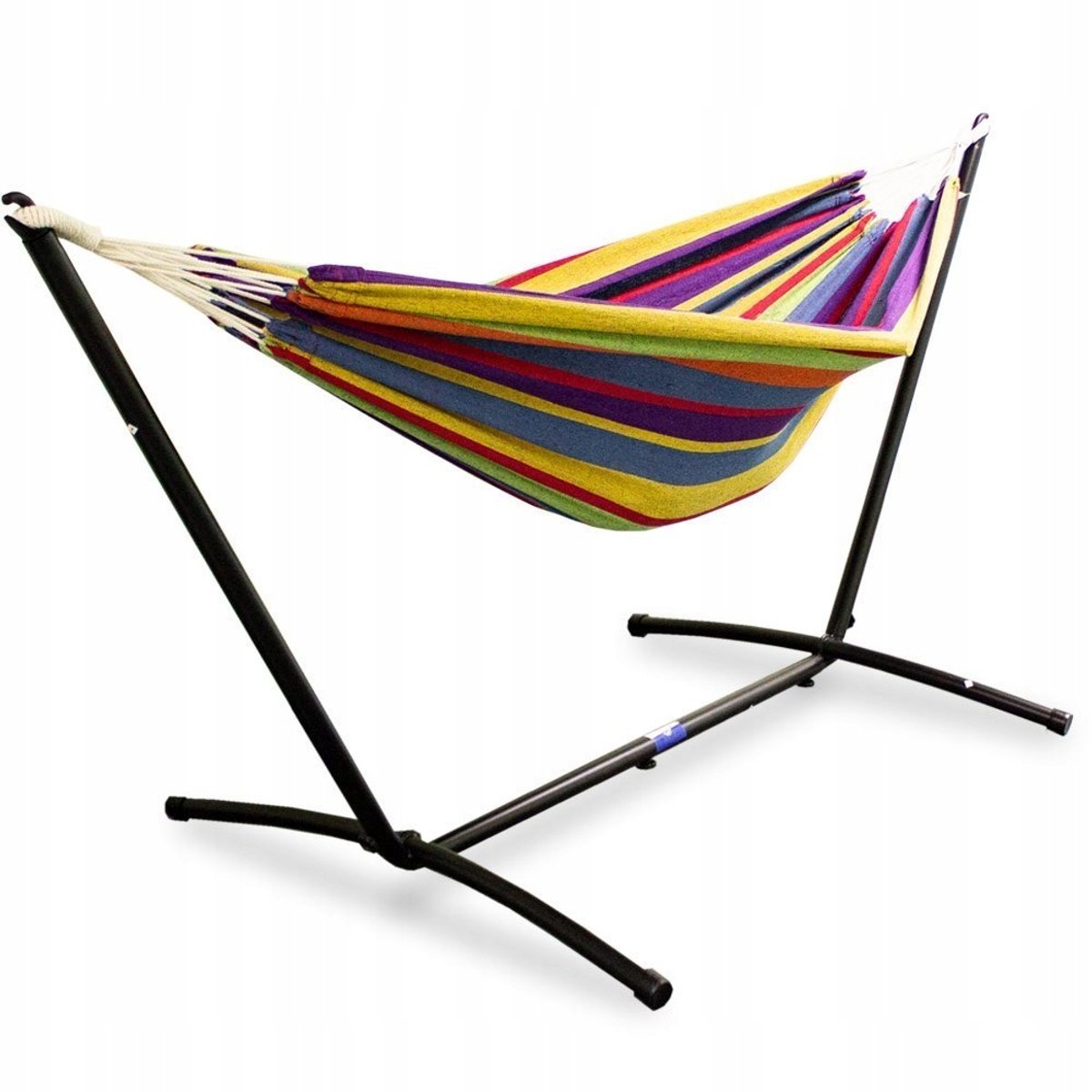 LACESTONE Kleuren Hamak met Stalen Frame - 120 kg - 180x140 cm