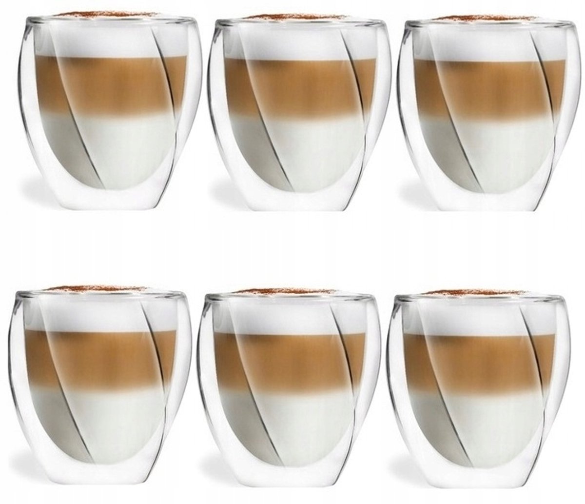 Vialli Cristallo Thermische Glazen 250 ml - Set van 6