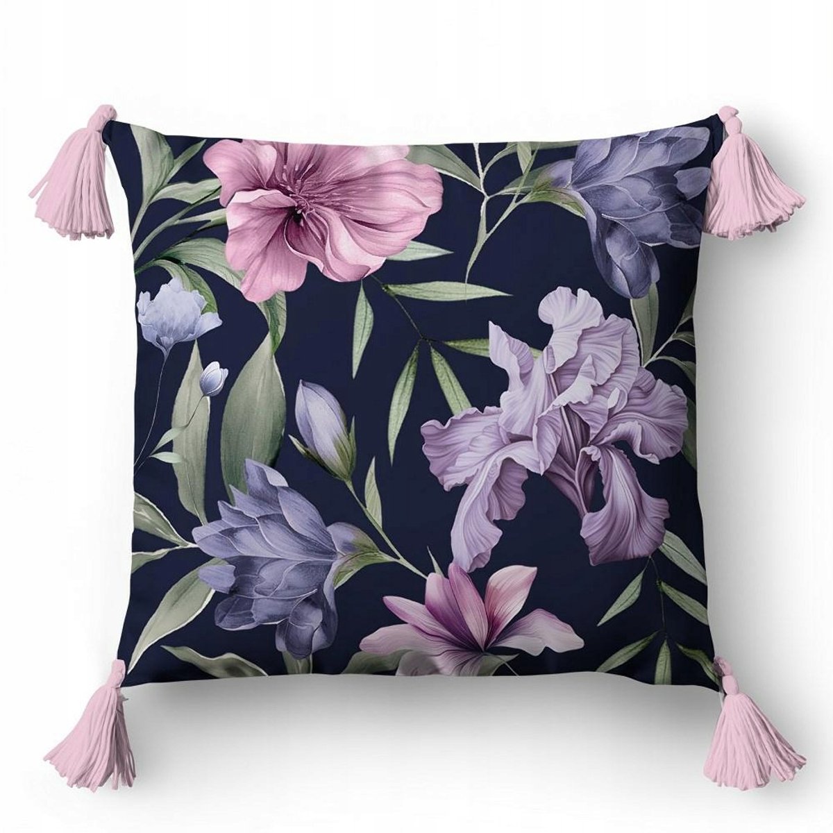 Decoratieve Kussenhoes 45x45cm - Bloemendessin, Panama Stof