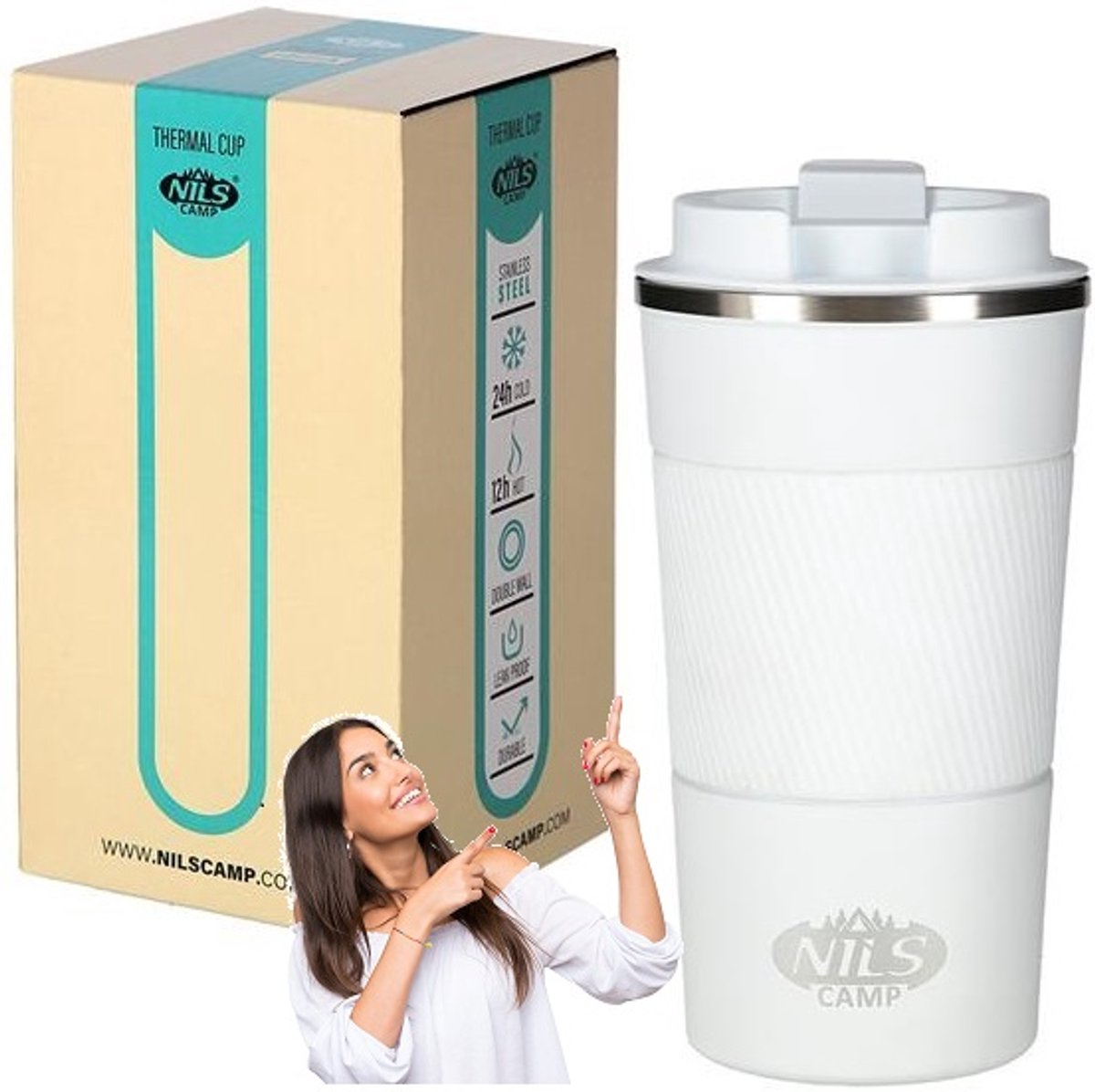 Nils Witte Thermosbeker 510ml - Reizen, Kamperen, Koffie & Thee