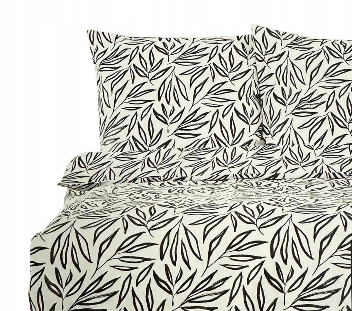 Smukee Katoen Satijn Beddengoed 160x200 cm - Bladmotief