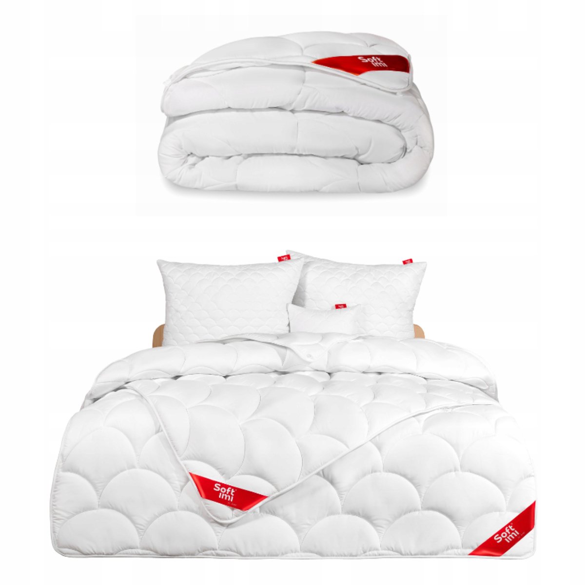 Softimi All-Season Bureaubed 200x200cm + 2 Kussens 70x80cm Anti-allergisch