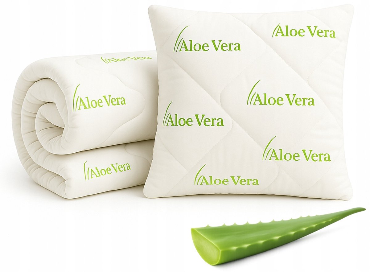 Aloë Vera dekbed- en kussenset 140x200cm - Nederlands product