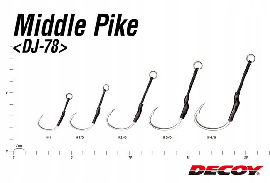 Decoy DJ-78 Middle Pike Hook #4/0 (2 stuks) - Jigging Aid Hooks van Decoy — afbeelding 2
