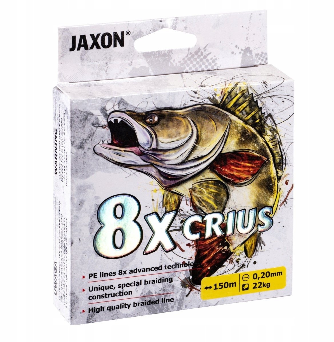 Jaxon Crius 8X Fluo Gele Vislijn 0,25mm 150m - Zichtbaar voor Baars