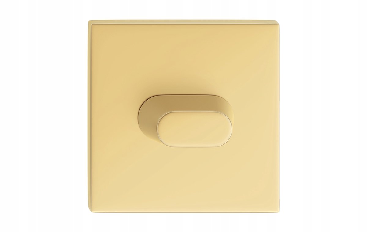 WC Rozet - Mat Messing - Metal-Bud - Rechthoekig - Deuraccessoire