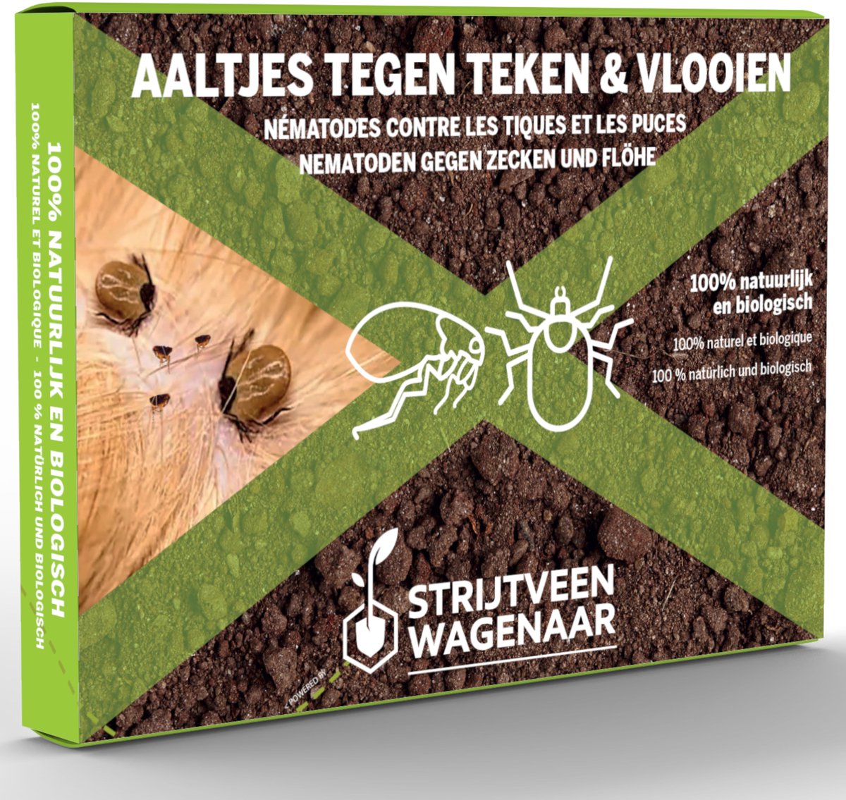 Aaltjes tegen Teken en Vlooien 50m² - Teken en Vlooien bestrijden - Steinernema Carpocapsae - Biologische bodeminsecten bestrijden - Afweermiddellen