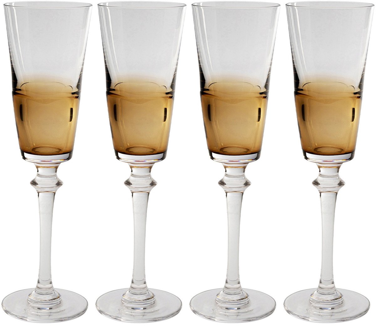 Champagneglazen Mimi amber (4/set) Kare Design