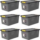 Opbergbox Monzana - Set de 6 - Plastique 40 l - Empilable - Anthracite
