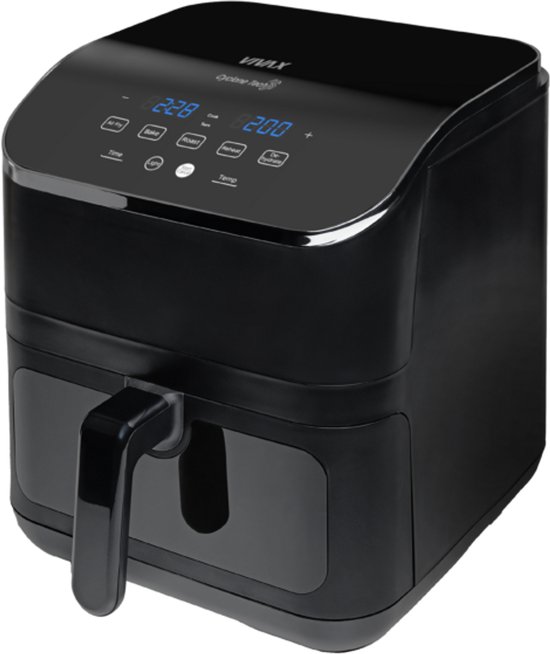 Tristar Digitale Heißluftfritteuse, 6L Kapazität, 8 Programme, LED- Touchscreen, Vorheizen & Shake-Erinnerung, PFAS-frei, Automatische Abschaltung, Spülmaschinenfest, 1700W, FR-9416