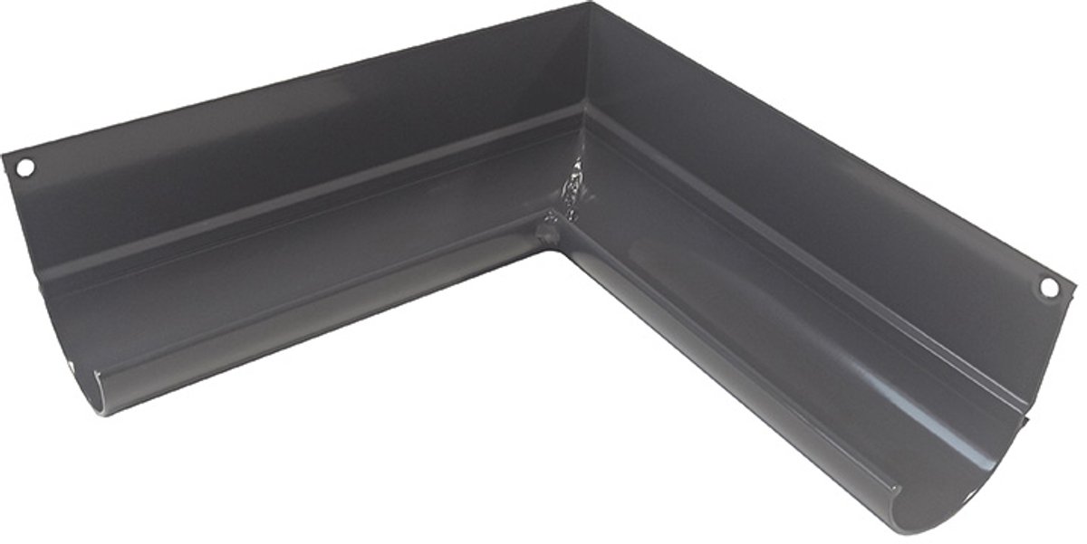 Renoplast® R50 aluminium goothoek | Binnenhoek 90° Grafiet | Dakgoten Regengoot Dakafvoer Randprofielen van plaatstaal | Tuinhuisje Carport Terras Balkon plug-in kanaal | goot voor dak