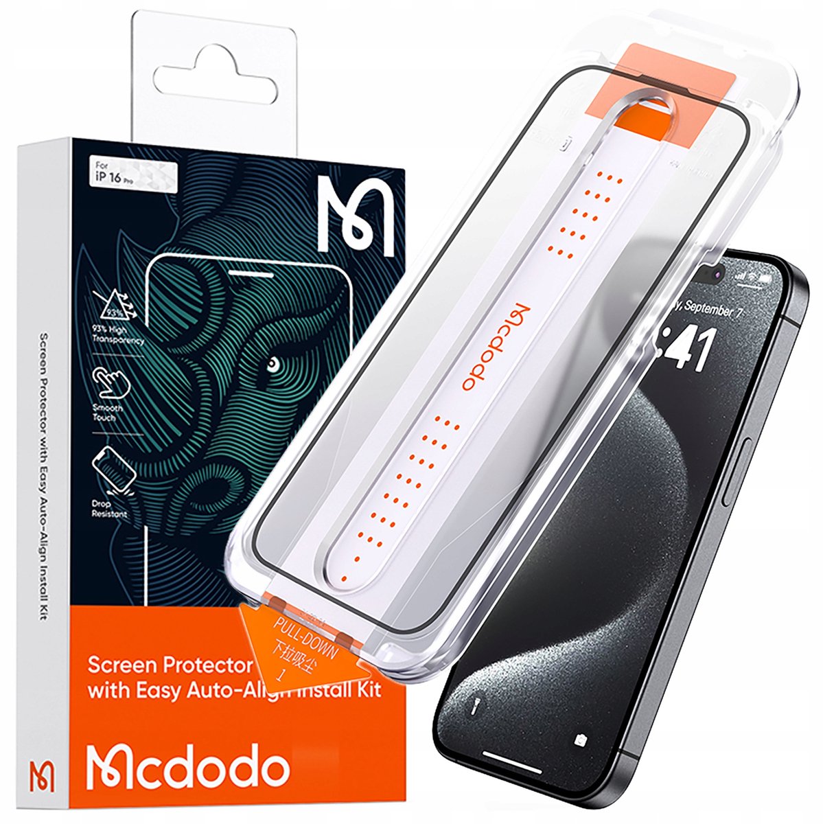 Mcdodo Ez Deeg Gehard Glasgevalglas Voor Iphone 16