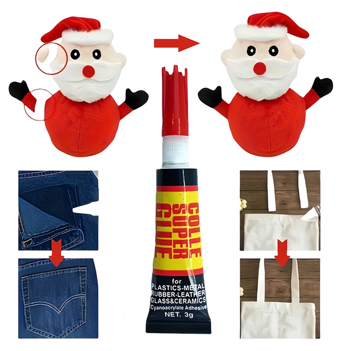 Decopatent - 3x Secondelijm 3g - Extra Sterke Lijm voor Rubber, Metaal, Glas, Kunststof, Keramiek, Hout, Leder, Porselein en Meer - Super Glue (3 STUKS) — cadeau in Cadeau-ideeën - foto 6