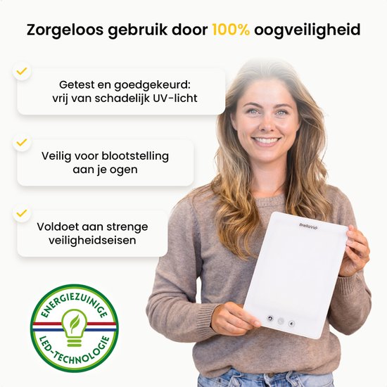 BrellaVio Daglichtlamp PRO - 12.000 Lux - Wit - Incl. Opberghoes - UV-vrije LED Lamp - Daglicht Lampen - Hobby Bureaulamp