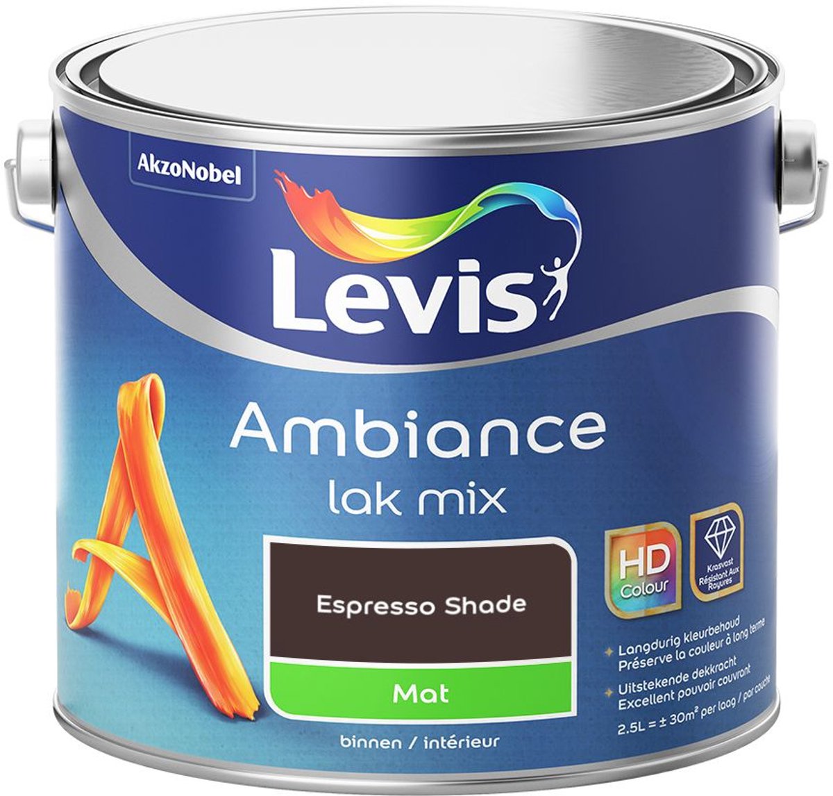 Levis - Ambiance Lak Mat Mix - Espresso Shade - Mengverf - 2,5 L