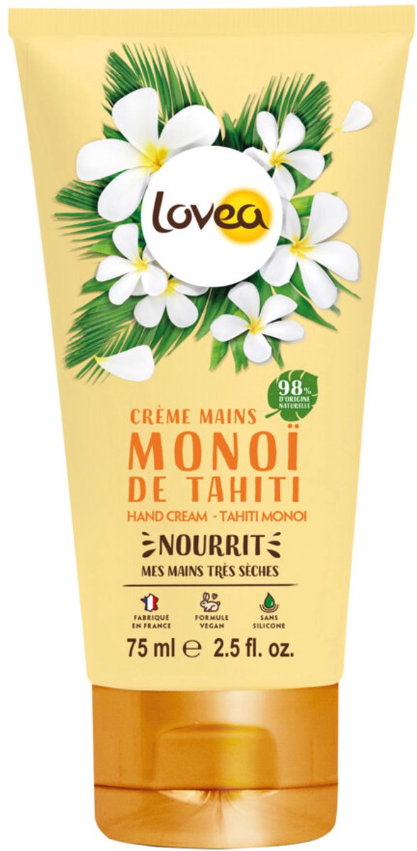 Lovea Handcreme Tahiti Monoï - 3 x 75 ml - Voordeelverpakking