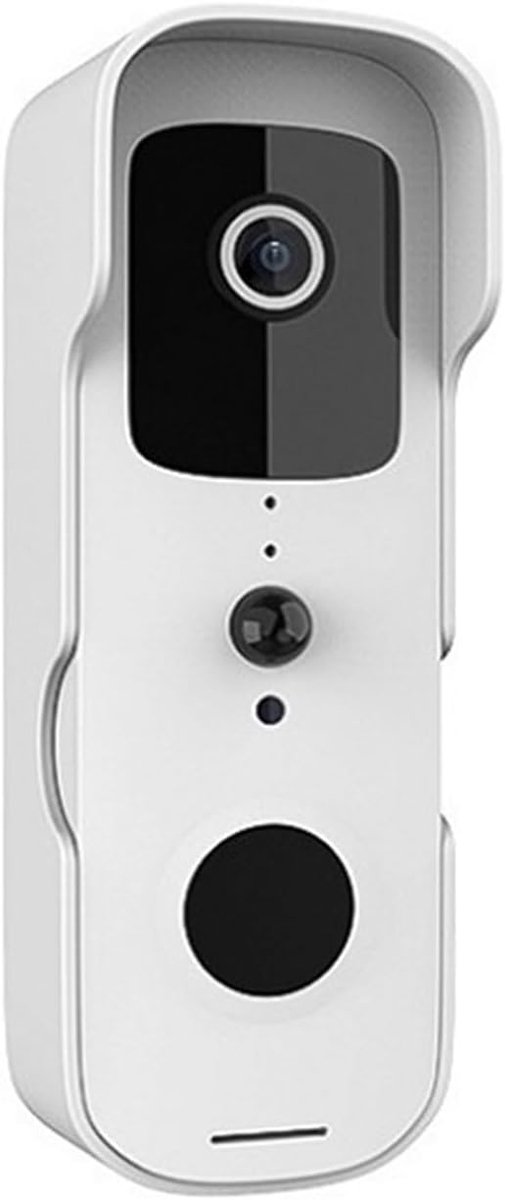 1080P deurbelcamera, slimme draadloze videodeurbel, beveiligingsintercom, beveiligingsdeurbel（wit）