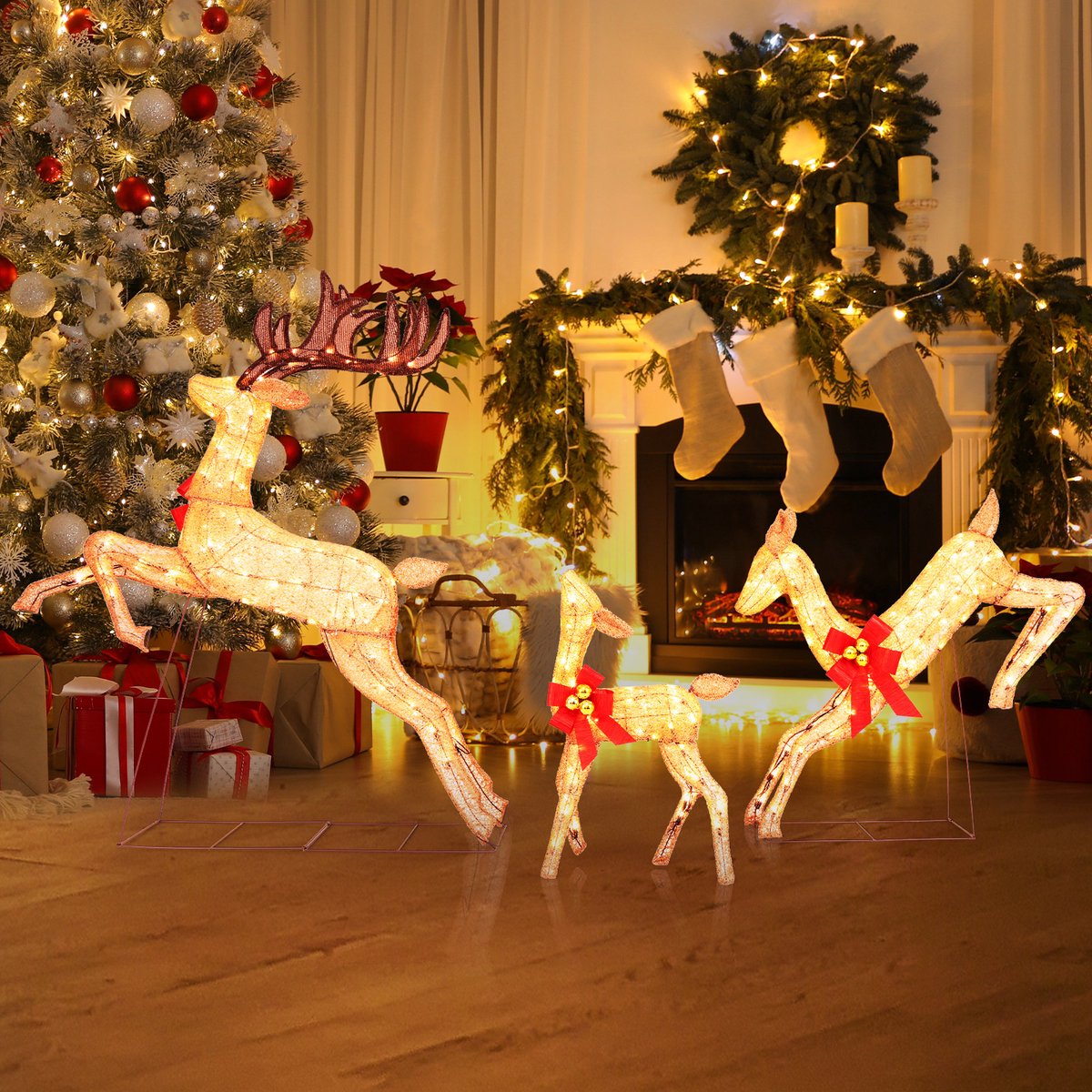 Intratuin Kerstfiguur Iris Rendier Met Verlichting 72 X 10 X 100 Cm Aanbieding 45633554
