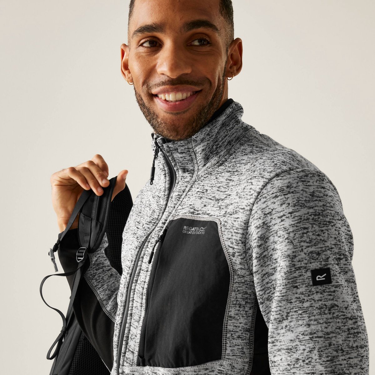 Baslinn isolerend rekbaar fleece vest voor heren Beige