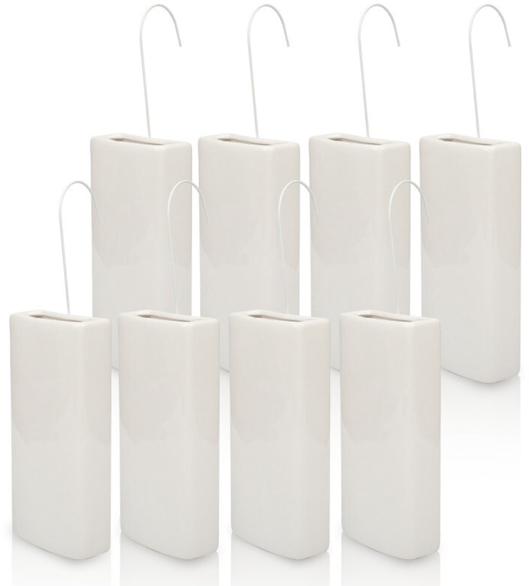 Waterverdampers voor radiator – Set van 8 – Wit – 9x19.5cm – Verhoog luchtvochtigheid – Eenvoudige installatie​
