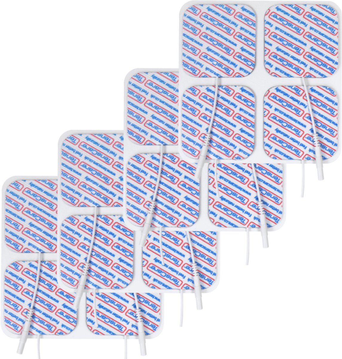TensCare - Bundel 4x 4 pads 50×50mm (1 set) | electroden pads tens | elektrodenpads | Zelfklevende Elektroden Pads | Gel-elektroden tens pads | tens elektroden | tens plakkers | tens elektrode pads