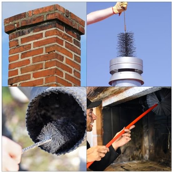 Schoorsteenvegerset 24FT Lengte Schoorsteenreinigingsborstel Kanaalventilatiereinigingsset Met 18 Nylon Staven 1 Borstelkoppen For Schoorsteenafvoerdroger Vent Rioolpijp Zuurkast Schoorsteen Reiniging Schoorsteenvegerset 24FT Lengte Schoorsteenreinigingsborstel Kanaalventilatiereinigingsset Met 18 Nylon Staven 1 Borstelkoppen For Schoorsteenafvoerdroger Vent Rioolpijp Zuurkast Schoorsteen Reiniging