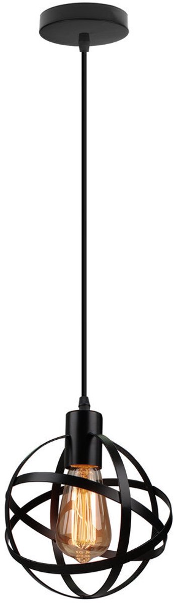 Hanglamp Industriële Slaapkamer 20cm Kroonluchter Modern Plafondlamp E27 voor Woonkamer Zw