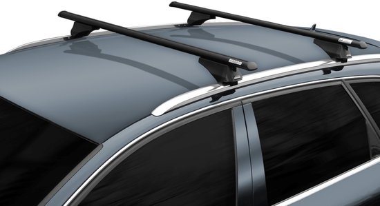 Barres de toit adaptées pour Volkswagen Passat Variant (B8) 2014-2023 break Menabo Tiger noir